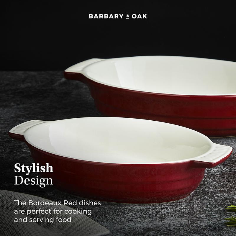 Barbary Oak Oval Oven Dish Set of 2