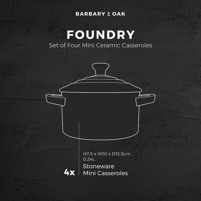 Barbary Oak Foundry 10cm Mini Casseroles Set of 4