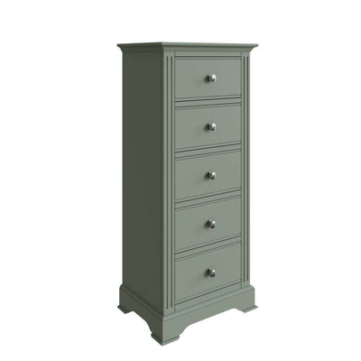 Essentials	BP Bedroom - Cactus green 5 Drawer Narrow Chest