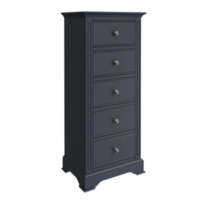 Essentials	BP Bedroom - Midnight Grey	5 Drawer Narrow Chest