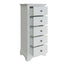 Essentials	BP Bedroom - White 5 Drawer Narrow Chest
