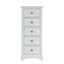 Essentials	BP Bedroom - White 5 Drawer Narrow Chest