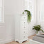 Essentials	BP Bedroom - White 5 Drawer Narrow Chest