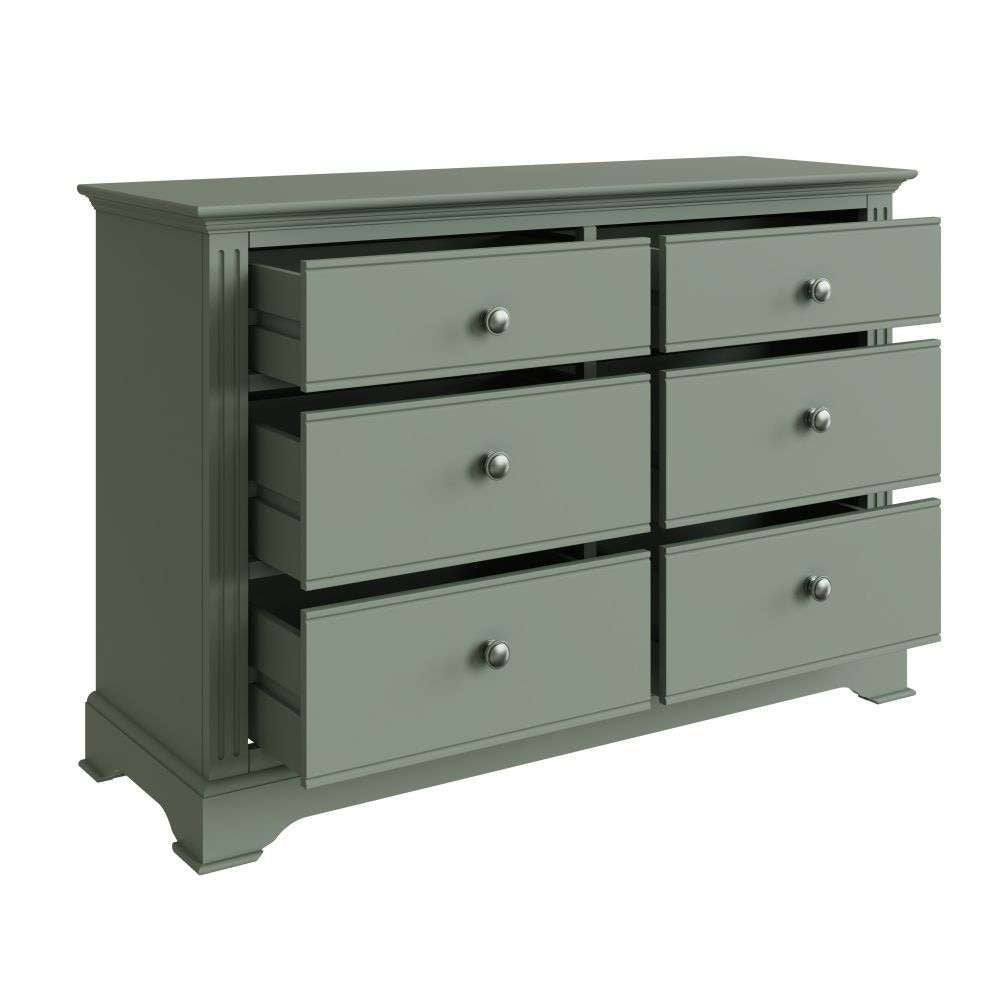 Essentials	BP Bedroom - Cactus green 6 Drawer Chest