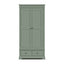 Essentials 2 Door Wardrobe - Cactus Green