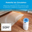 BLACK+DECKER Air Purifier with Air Quality Sensor and 8 Hour Timer White - BXAP62002GB