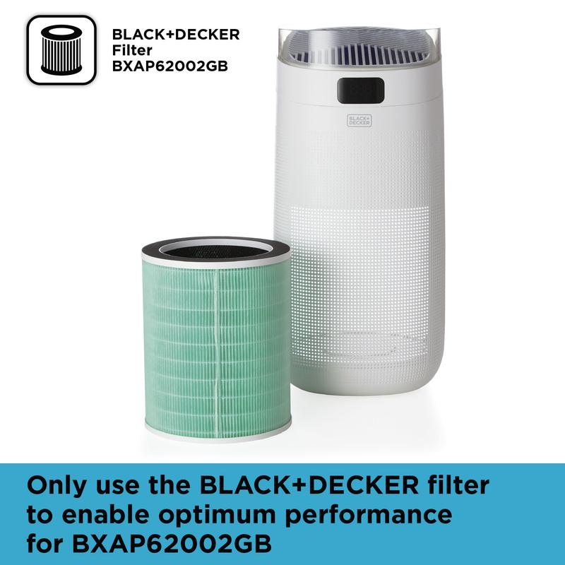 BLACK+DECKER Air Purifier HEPA 13 Filter - BXAP62004GB