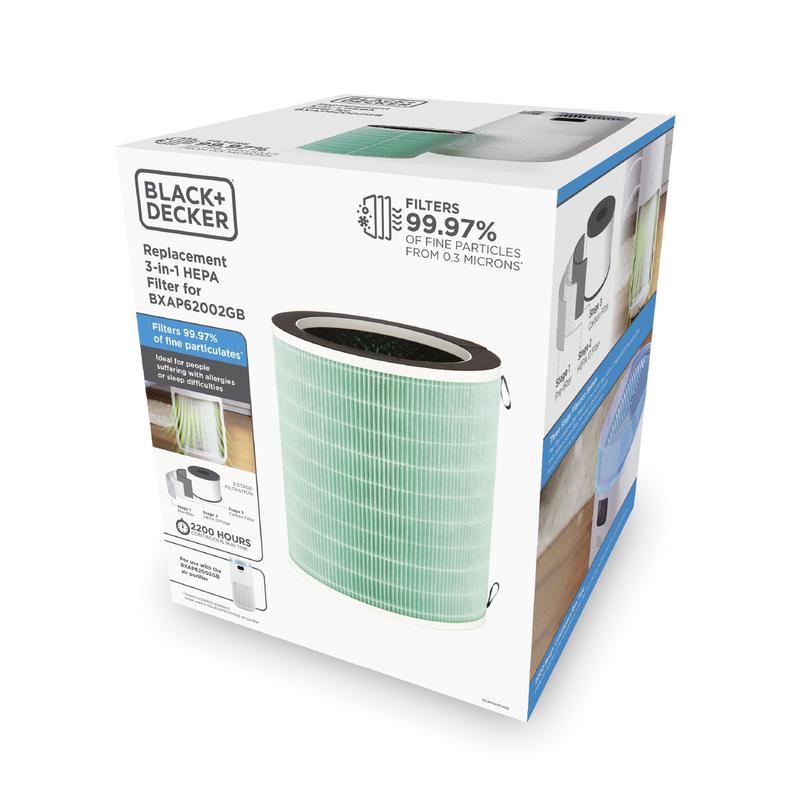 BLACK+DECKER Air Purifier HEPA 13 Filter - BXAP62004GB