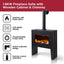 BLACK+DECKER 1.8KW Log Effect Fireplace with Chimney Black