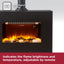 BLACK+DECKER 1.8KW Log Effect Fireplace with Chimney Black