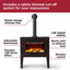 BLACK+DECKER 1.8KW Log Effect Fireplace with Chimney Black