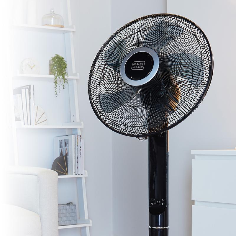 BLACK+DECKER 16 Inch Pedestal Fan with Figure 8 Oscillation and Timer Black - BXFP51006GB