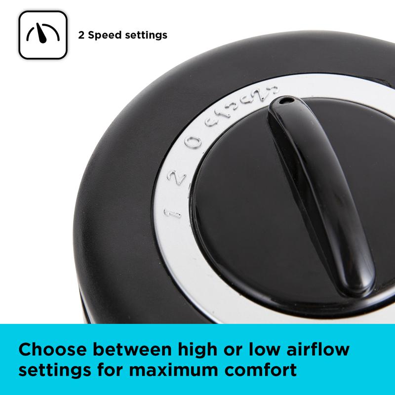 BLACK+DECKER 12 Inch Mini Capsule Tower Fan in Black