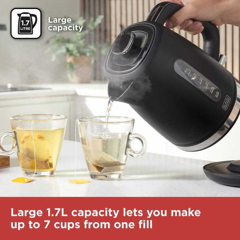 BLACK+DECKER 3000W 1.7L Kettle Plastic - BXKE10071GB