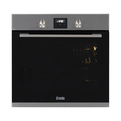 Creda C60BIFX Built-In / Under-Counter Single Electric Fan Oven – 60 L, Stainless Steel, 16 Amp