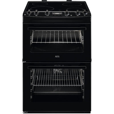 AEG 5000 SurroundCook CCX6540ACB 60cm Electric Cooker with Double Oven & 4-Zone Ceramic Hob – Black – A Rated