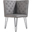 Essentials	Chair Collection Studded Back Grey Corner Bench