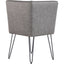 Essentials	Chair Collection Studded Back Grey Corner Bench