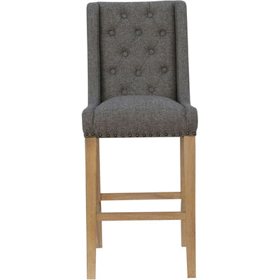 Essentials	Chair Collection - Button back stool with studs