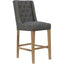 Essentials	Chair Collection - Button back stool with studs