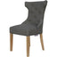 Essentials	Chair Collection - Winged Button Back Chair with metal ring