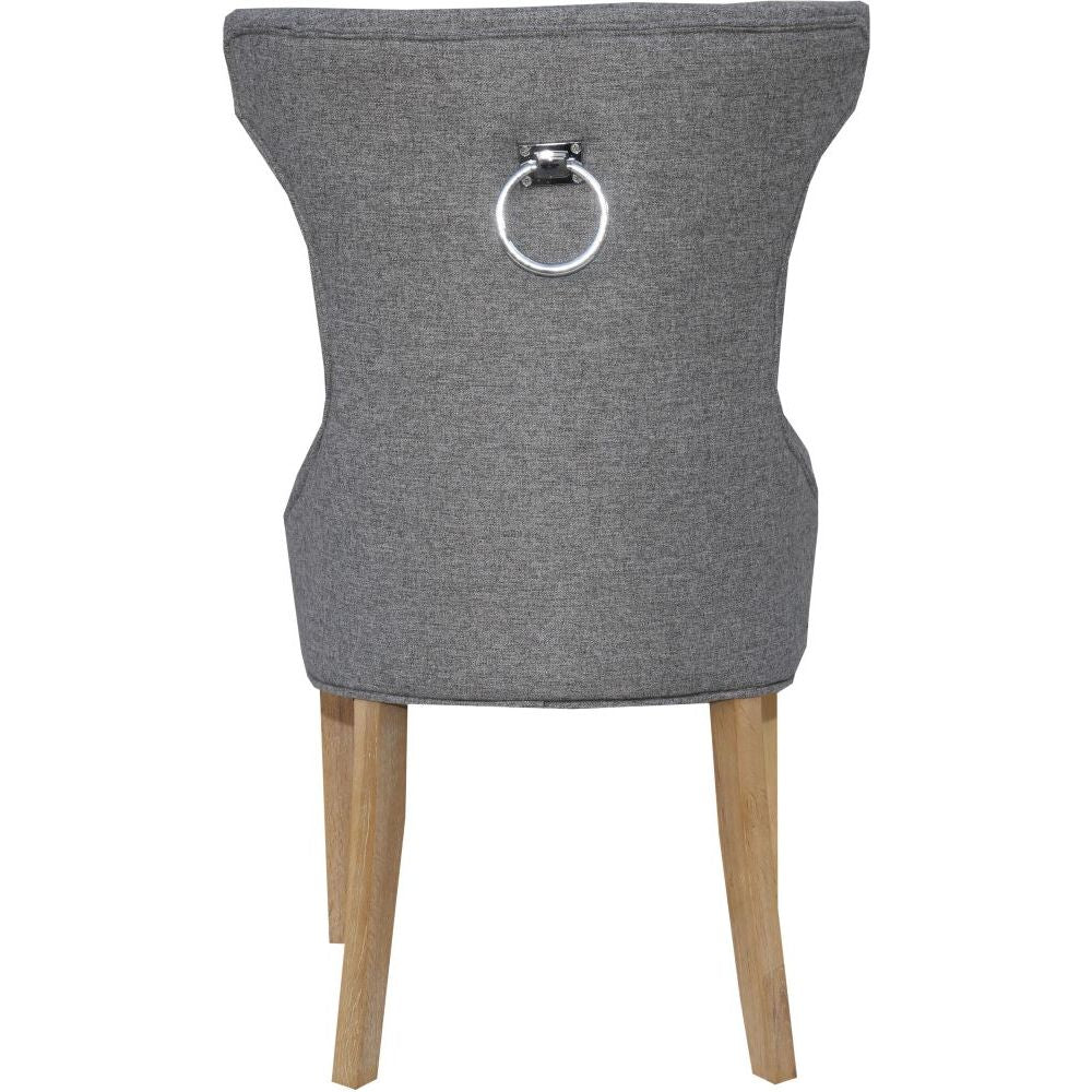 Essentials	Chair Collection - Winged Button Back Chair with metal ring