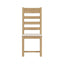 Essentials	CO Dining & Occasional	Ladder Back Chair- Fabric Medium Oak finish