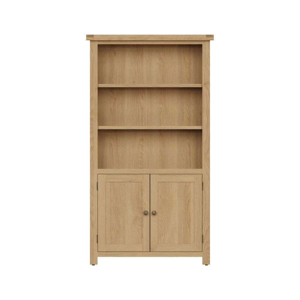 Essentials	CO Dining & Occasional	Large Bookcase Medium Oak finish