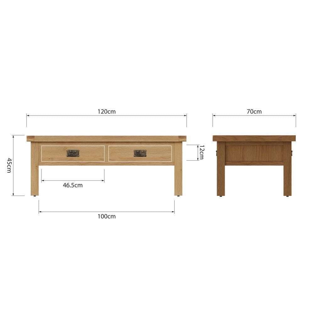 Essentials	CO Dining & Occasional	Large Coffee Table Medium Oak finish