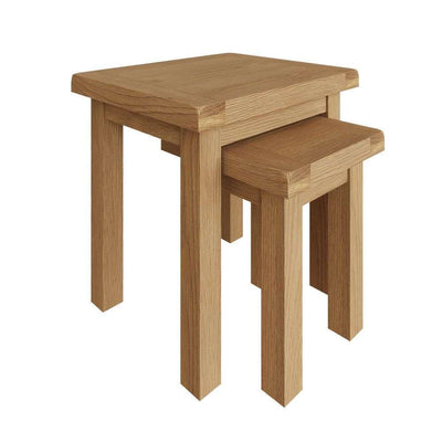 Essentials	CO Dining & Occasional	Nest Of 2 Tables Medium Oak finish