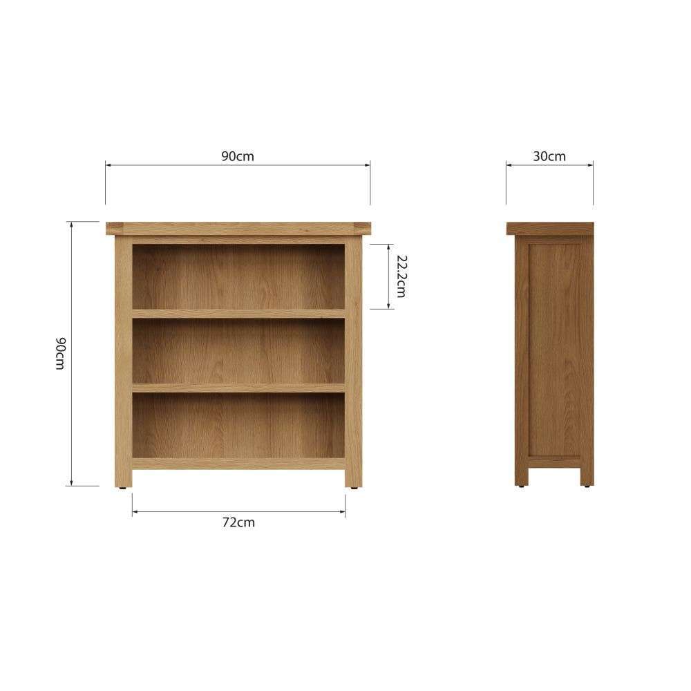 Essentials	CO Dining & Occasional	Small Bookcase Medium Oak finish