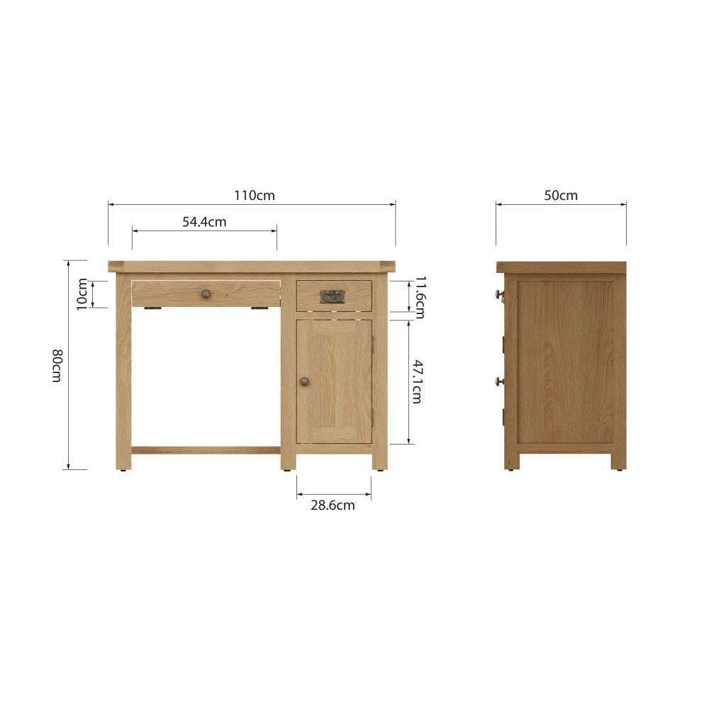 Essentials	CO Dining & Occasional	Single Computer Desk Medium Oak finish