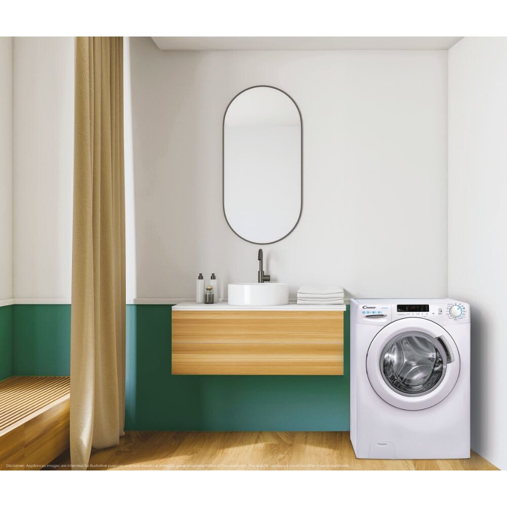 Candy CS 1482DW4/1-80 Washing Machine, 8kg, 1400 Spin, White, B Rated