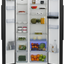 Beko ASD2341VB American-Style Fridge Freezer, 576L (364/212), 91cm, HarvestFresh, NeoFrost, Non-Plumbed Water, Black Steel