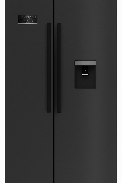 Beko ASD2341VB American-Style Fridge Freezer, 576L (364/212), 91cm, HarvestFresh, NeoFrost, Non-Plumbed Water, Black Steel