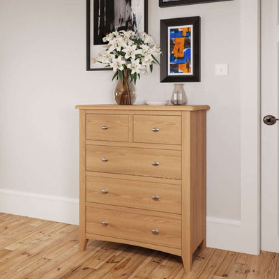 Essentials	GAO Bedroom	2 Over 3 Chest Light oak