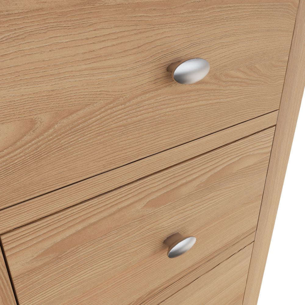 Essentials	GAO Bedroom	5 Drawer Narrow Chest Light oak