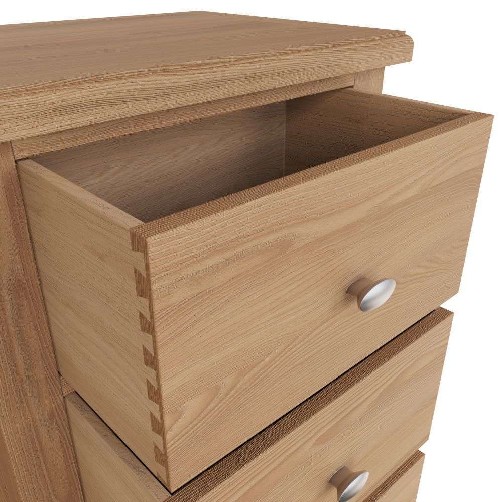 Essentials	GAO Bedroom	5 Drawer Narrow Chest Light oak
