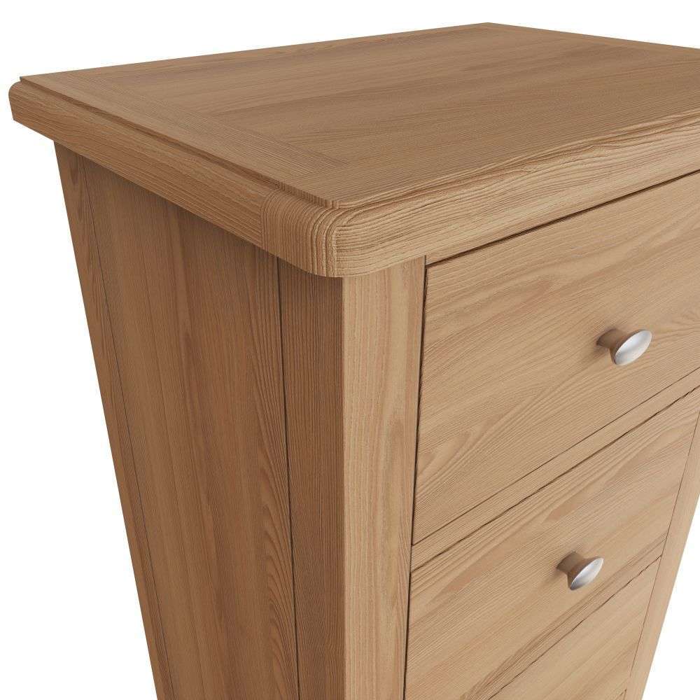 Essentials	GAO Bedroom	5 Drawer Narrow Chest Light oak
