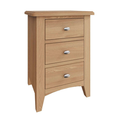 Essentials	GAO Bedroom	3 Drawer Bedside Light oak