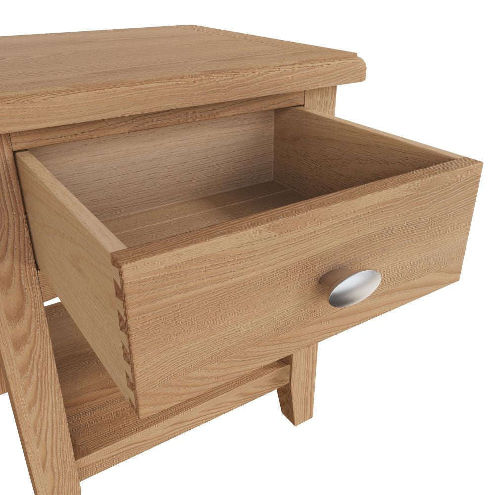 Essentials	GAO Dining & Occasional 1 Drawer Lamp Table Light oak