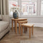 Essentials	GAO Dining & Occasional Nest Of 3 Tables Light oak