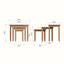 Essentials	GAO Dining & Occasional Nest Of 3 Tables Light oak
