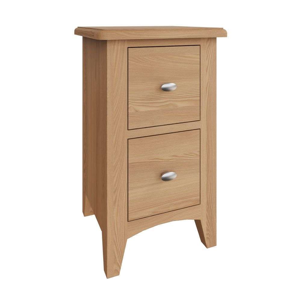 Essentials	GAO Bedroom	Small Bedside Cabinet Light oak