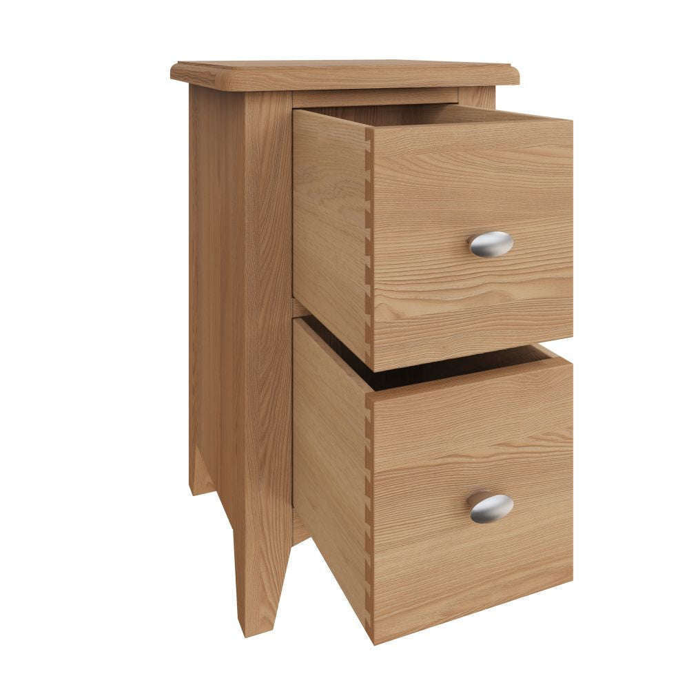 Essentials	GAO Bedroom	Small Bedside Cabinet Light oak