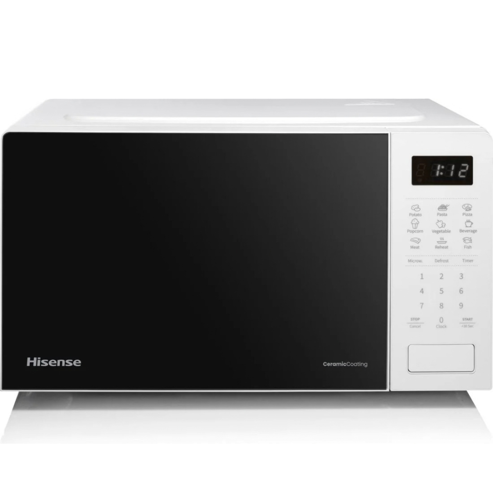 Hisense H20MOWS4UK 20L 700W Digital Microwave with Touch Control – White