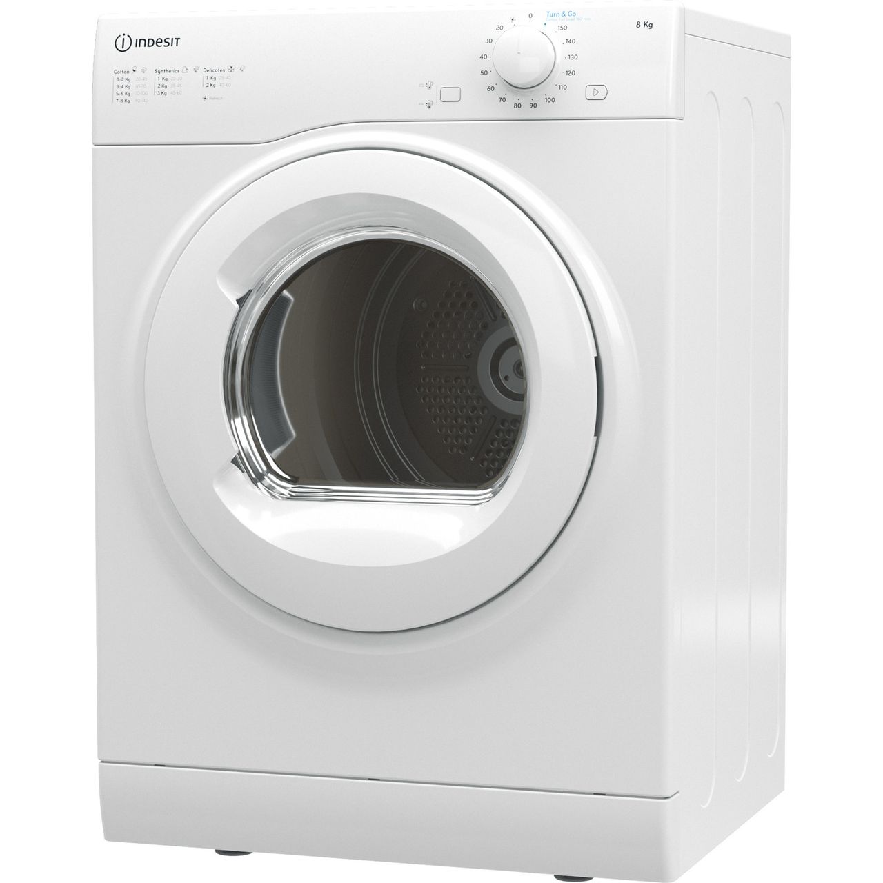 Indesit 8 Kg Vented Tumble Dryer - White - I1D80WUK