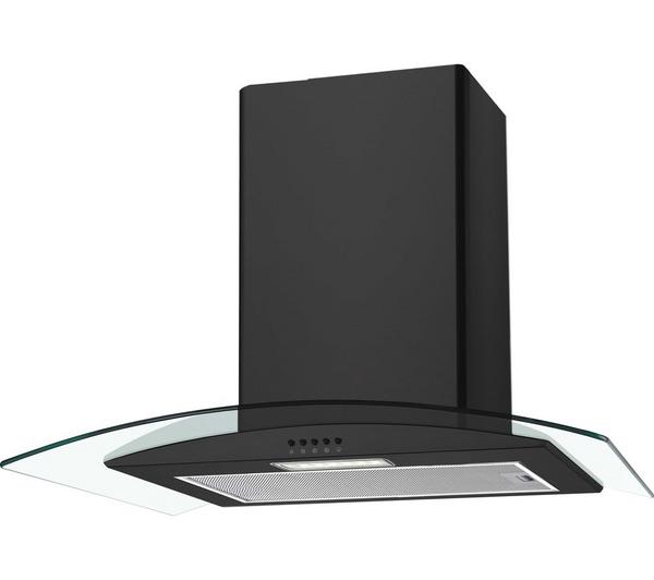 Candy CGM60NN 60cm Chimney Cooker Hood, 3 Speed Extraction, LED Lighting, Black