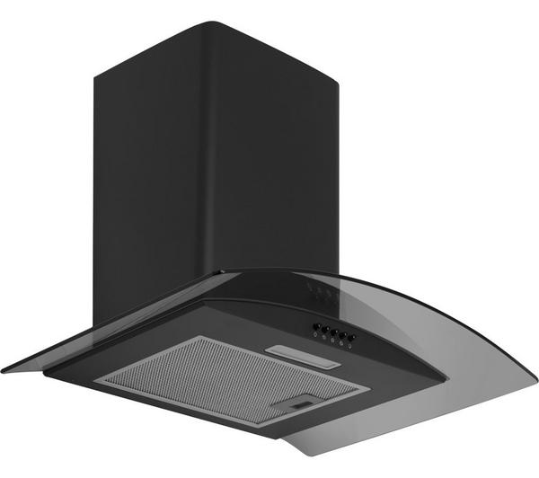 Candy CGM60NN 60cm Chimney Cooker Hood, 3 Speed Extraction, LED Lighting, Black