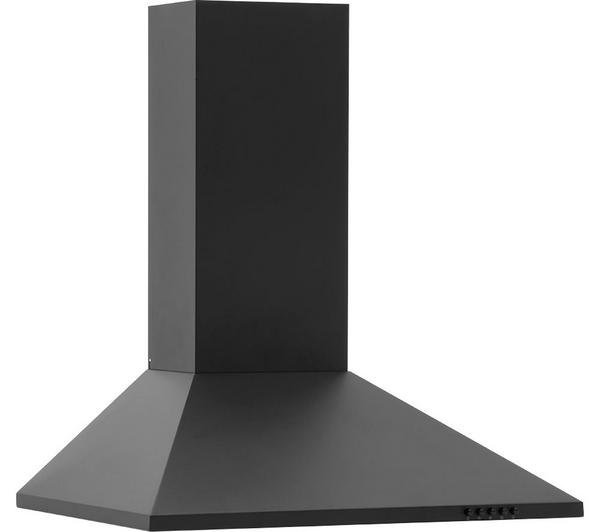 Candy CCE60NN 60cm Chimney Cooker Hood, 3 Speed Extraction, LED Lighting, Black